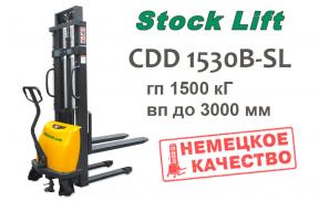 Stocklift CDD 1530B-S Полуэлектрический штабелер гп 1,5т, вп 3м