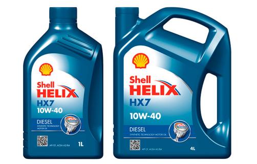 Полусинтетическое моторное масло Shell Helix HX7 Diesel 10W-40 1 и 4л